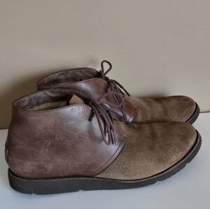 UGG Brown Leather Suede Desert Boot US 11 Mens Lace-Up Chukka Boots